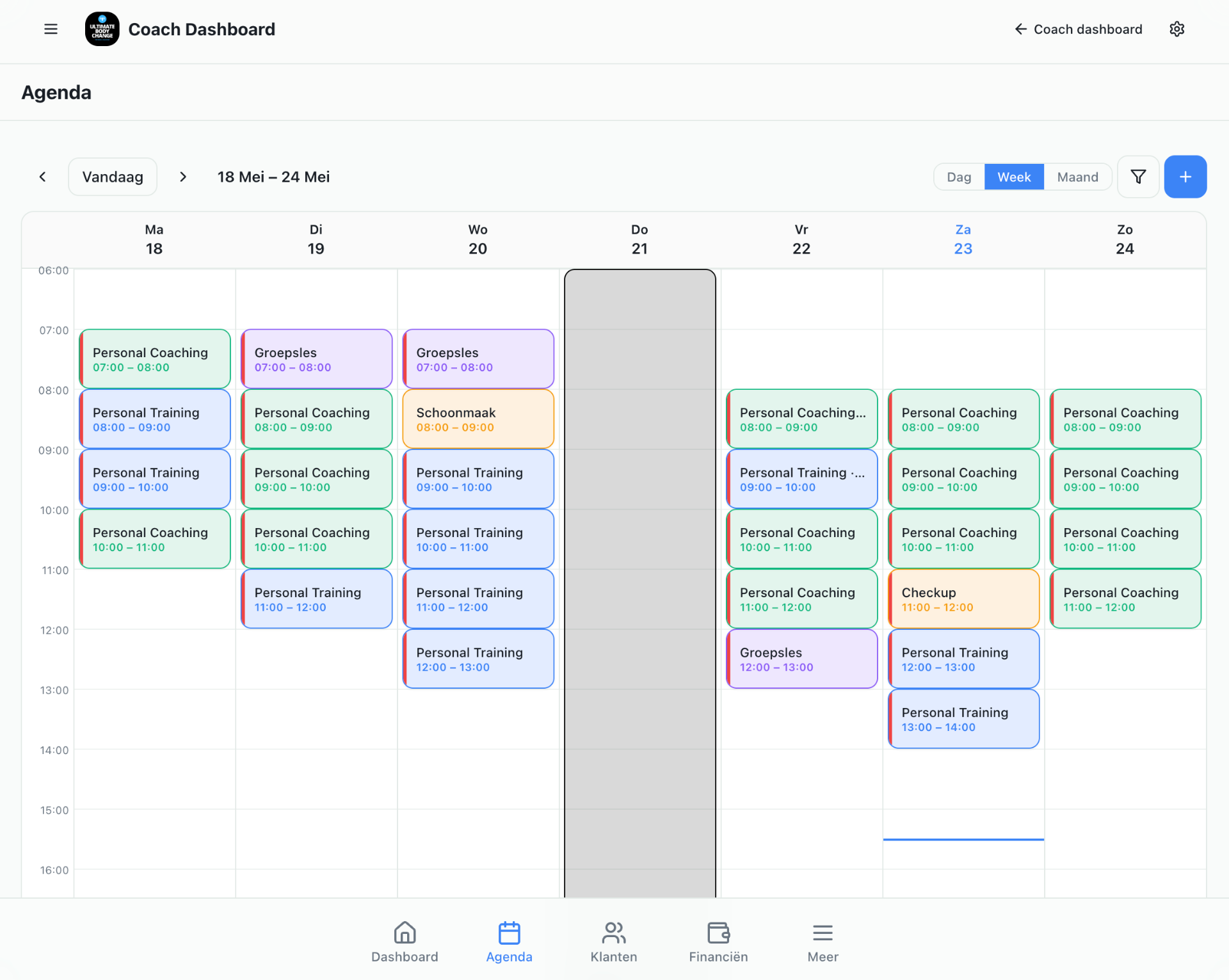 BodyLytics Scheduling & agenda